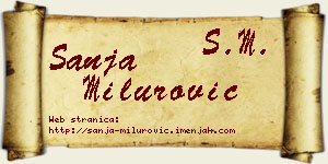 Sanja Milurović vizit kartica